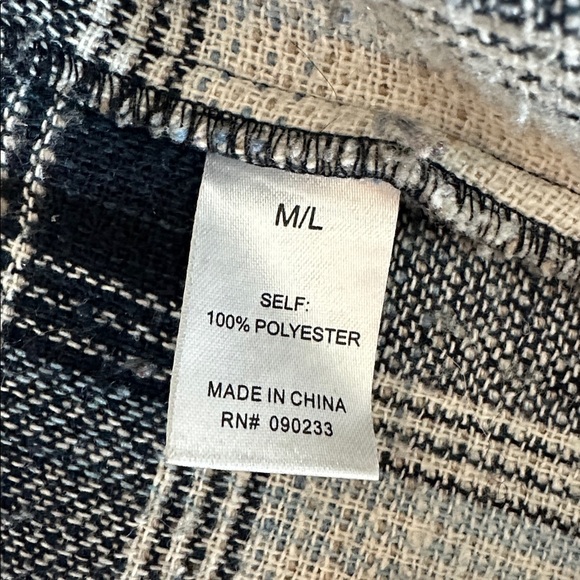 LA Hearts Oversized Plaid Flannel Shacket Jacket Size M / L - Picture 6 of 7